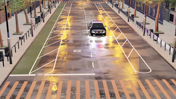 create realistic 3d game environment and city scene