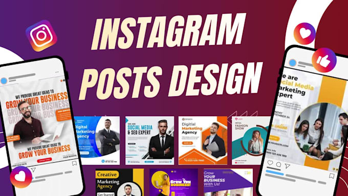 create instagram and facebook post designs for your brand
