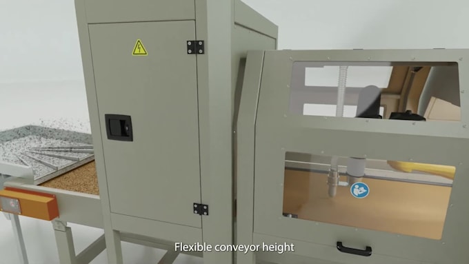 create 3d factory automation robotics conveyor system industrial animation