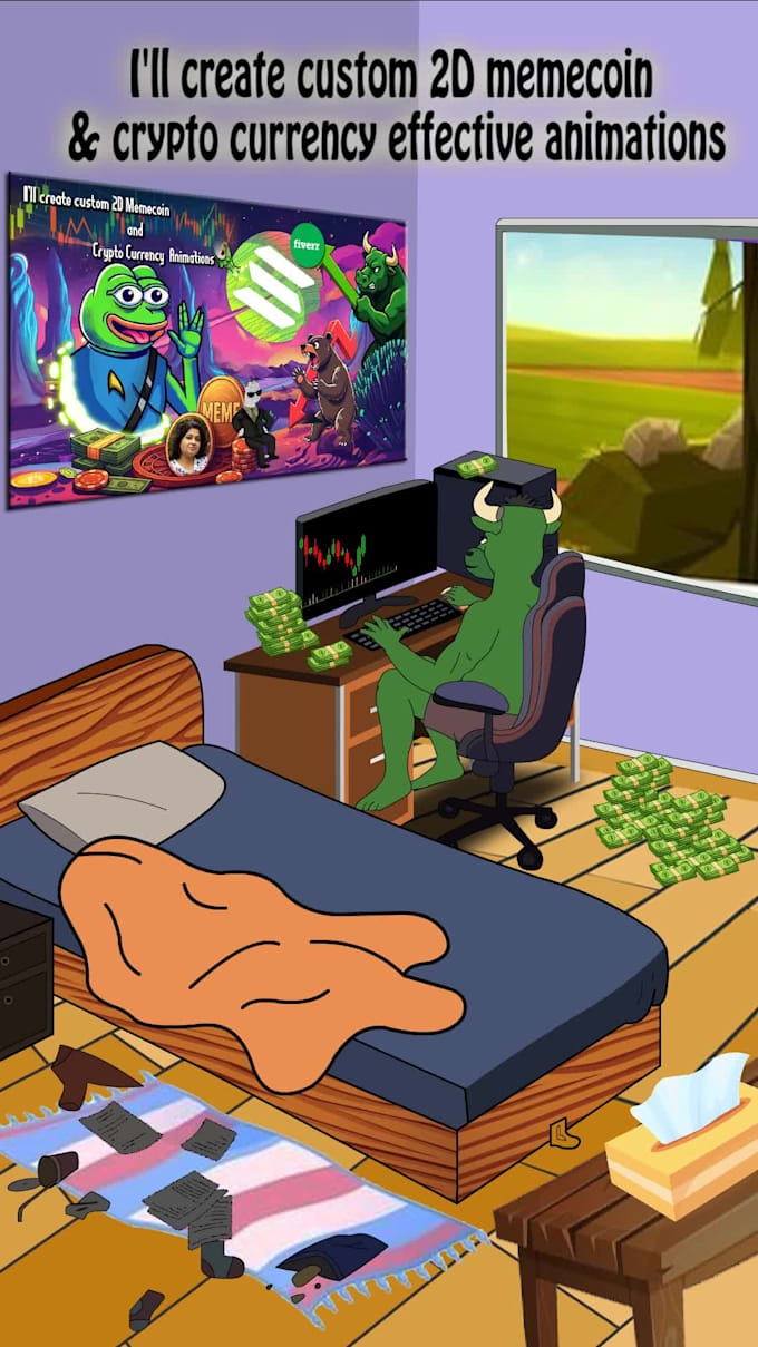 create custom 2d meme coin and crypto token effective animations