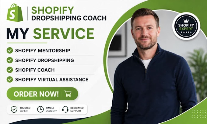 be your shopify guide, dropshipping coach dropshipping mentor shopify consuitant