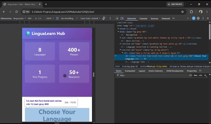 build a responsive react website with modern UI