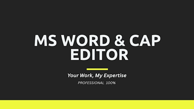 do professional ms word typing and formatting