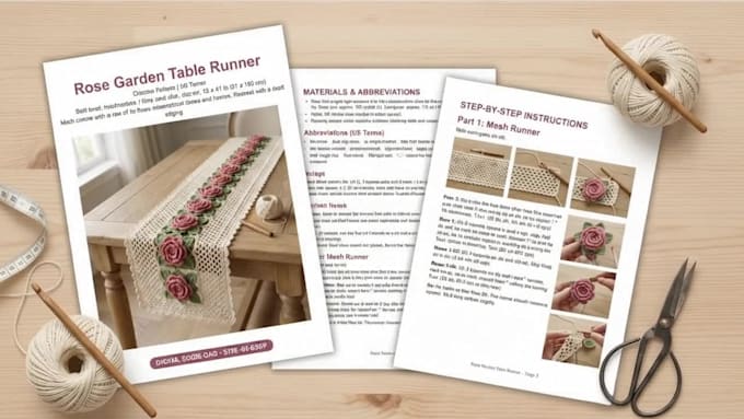 write professional crochet and knitting patterns