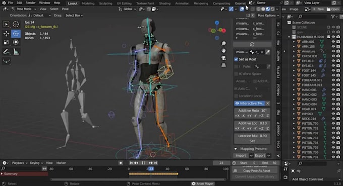 Mixamo animate,edit and rig3d bot,livestream avatar rig,glb,vrchat,vrm ...