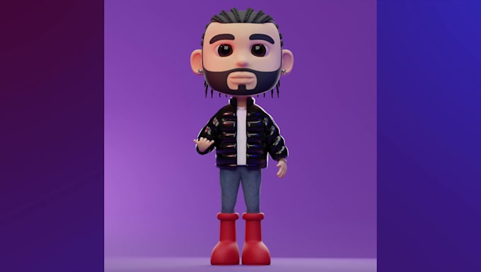 do 3d stylized character modeling for you, in blender