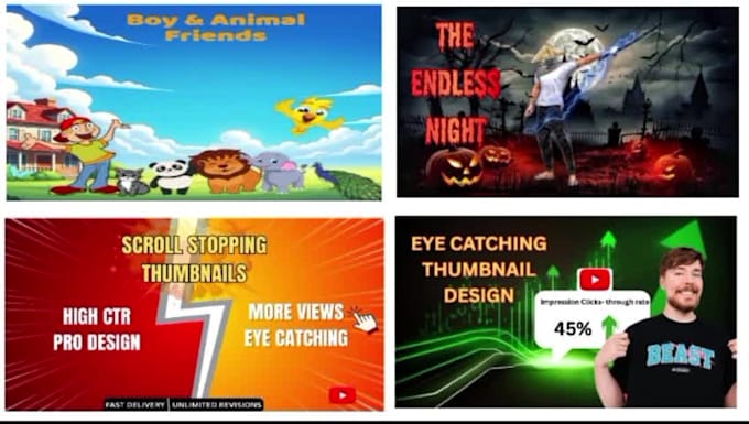 create professional and clickable youtube thumbnail