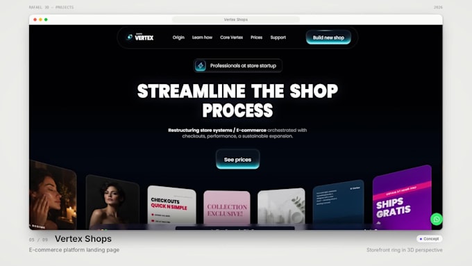 create interactive 3d website or landing page with animation