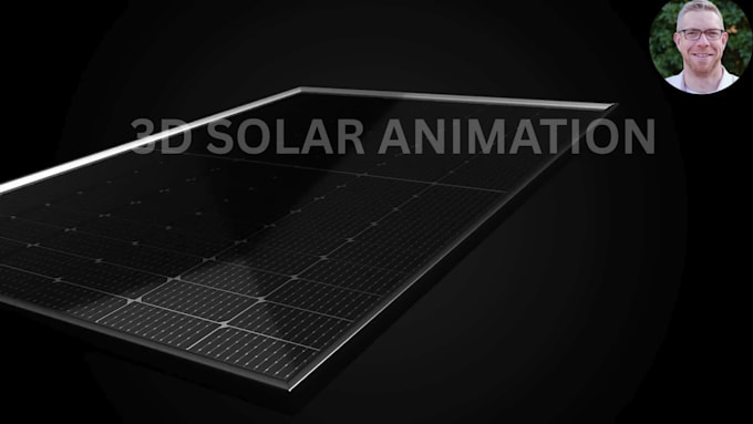 create 3d solar panel animation, 3d rooftop pv visualization