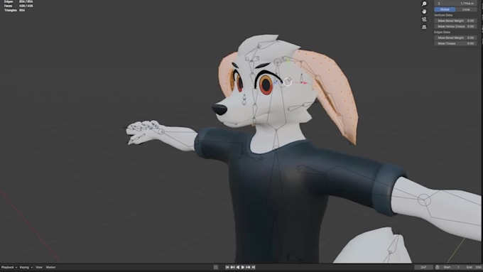 create custom vrchat furry avatar, vrc avatar and fursona