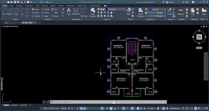 create professional autocad 2d drawings