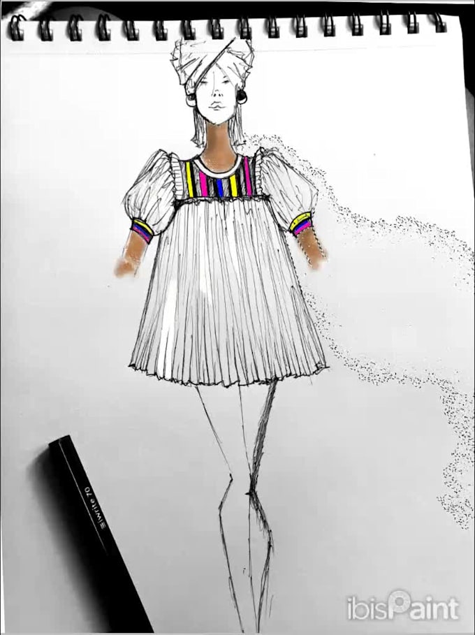 draw a fashion digital illustration