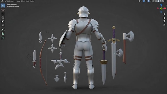 design 3d printable cosplay armor and character props