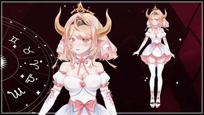 design vtuber model live2d vtuber rigging anime character design live2d model a