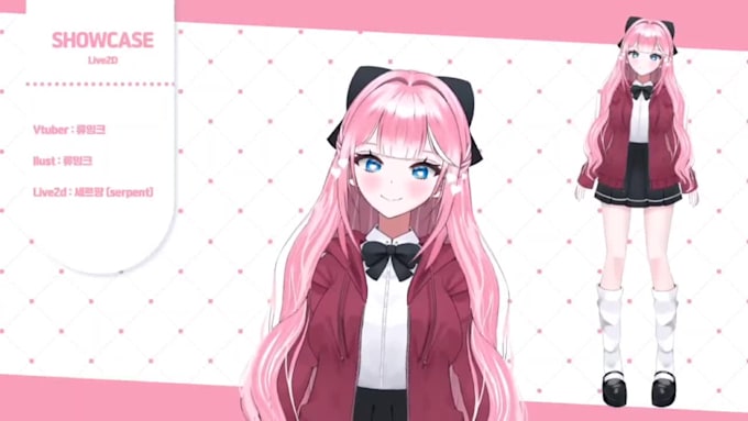 design high quality female live2d vtuber model vtuber rigging for vtuber studio