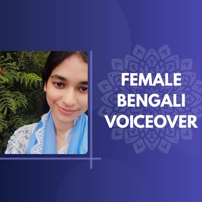 record a professional bengali female voice over
