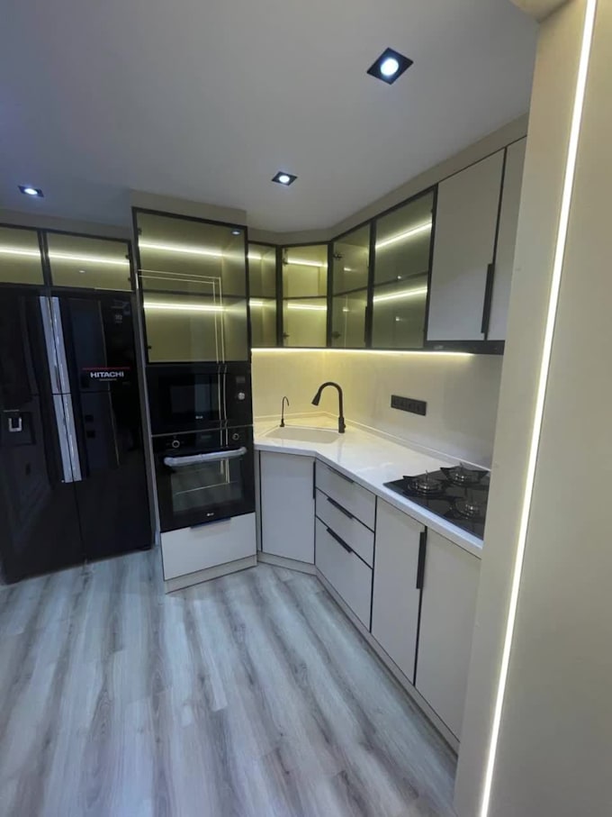 create design a modern bathroom with realistic 3d render