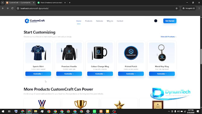 build ai product customizer with 3d preview for shopify wordpress custom website