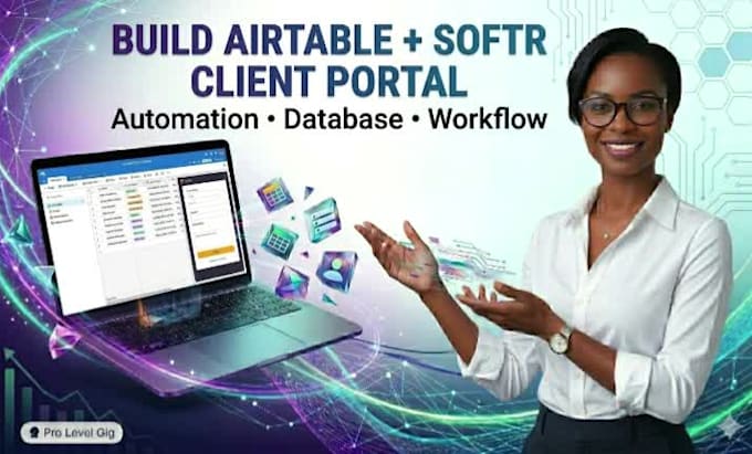 setup airtable softr website client portal database design and automation
