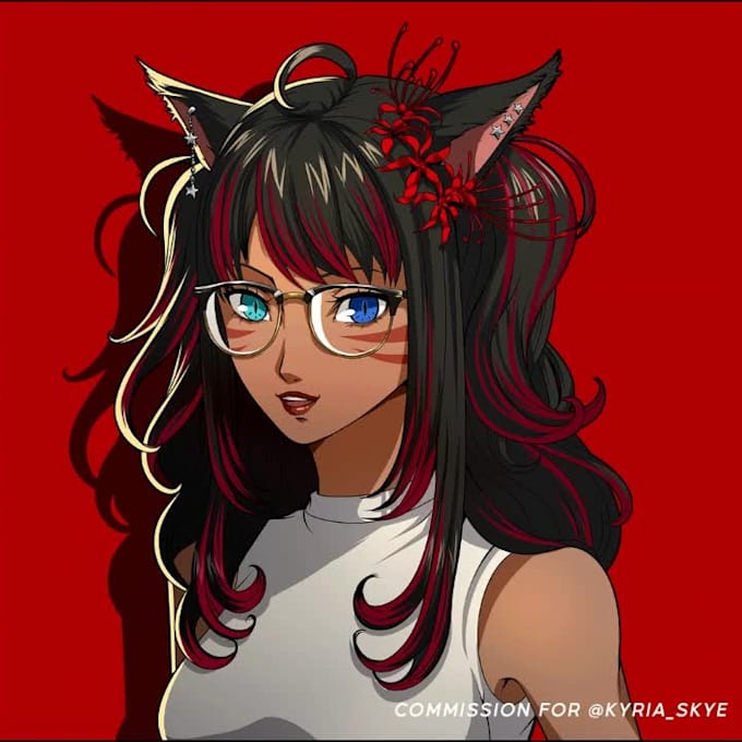 draw a custom portrait in persona game artstyle