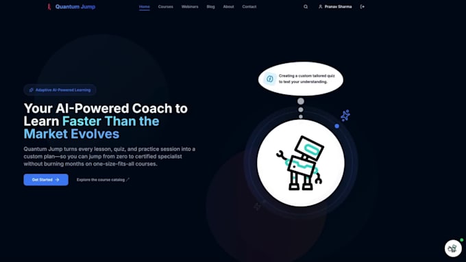 build a professional website with chatbot