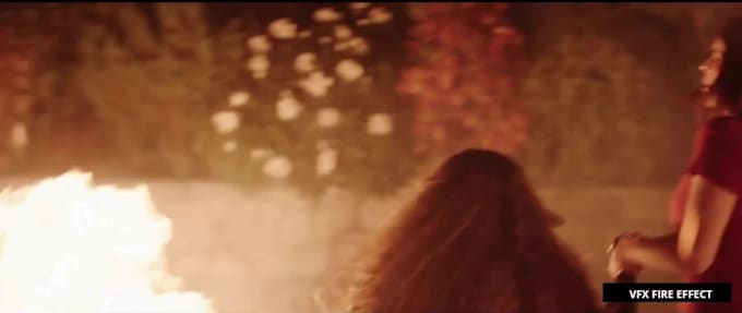 do vfx fire effect, visual effect, fire explosion, smoke, destruction for film