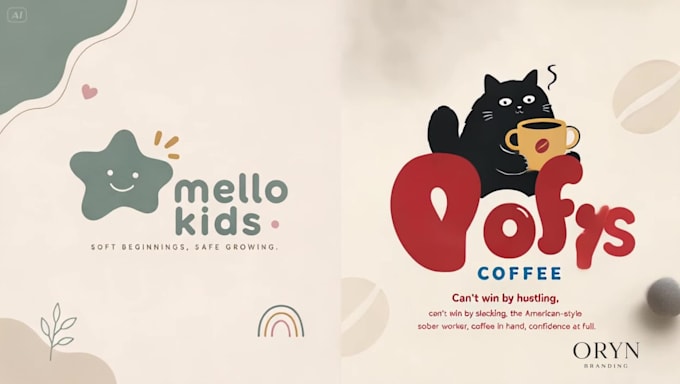 create modern brand identity, logo, and brand guidelines