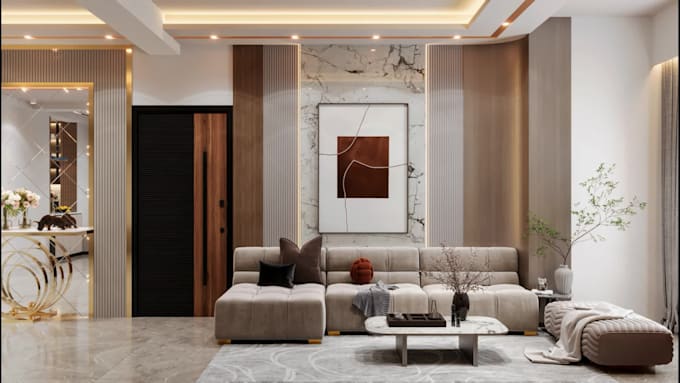 design realistic 3d interior rendering for your apartment