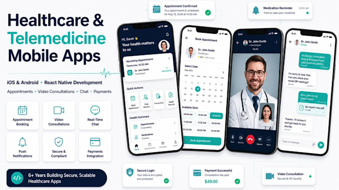 develop a healthcare or telemedicine mobile app