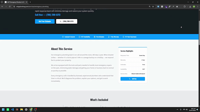 design a plumber wordpress website