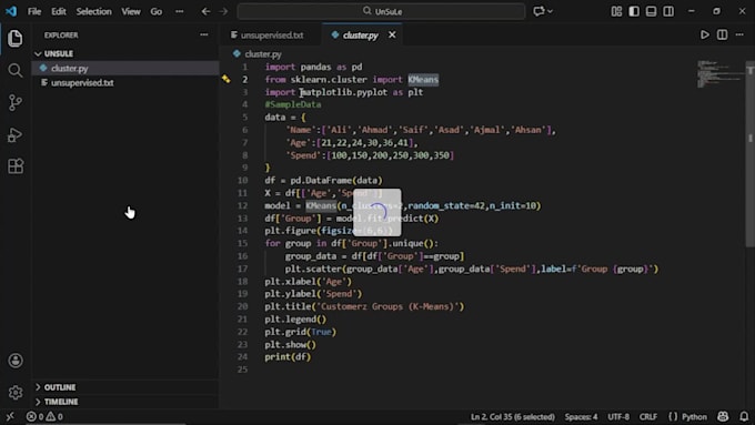 build machine learning models for prediction clustering and data analysis
