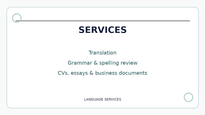 translate and proofread texts