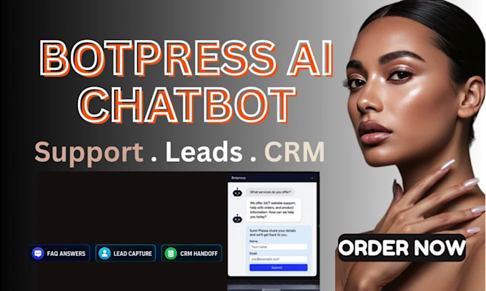 build botpress ai chatbot for website support and lead capture