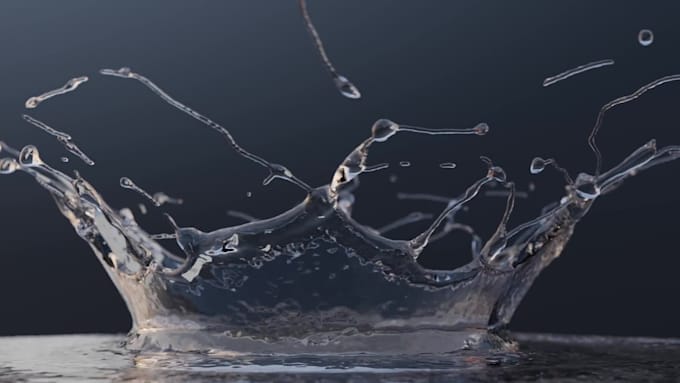 do 3d water simulation, water simulation, 3d fluid animation, 3d cgi animation