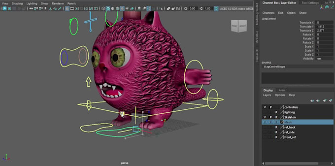 create a professional rig for your character in maya