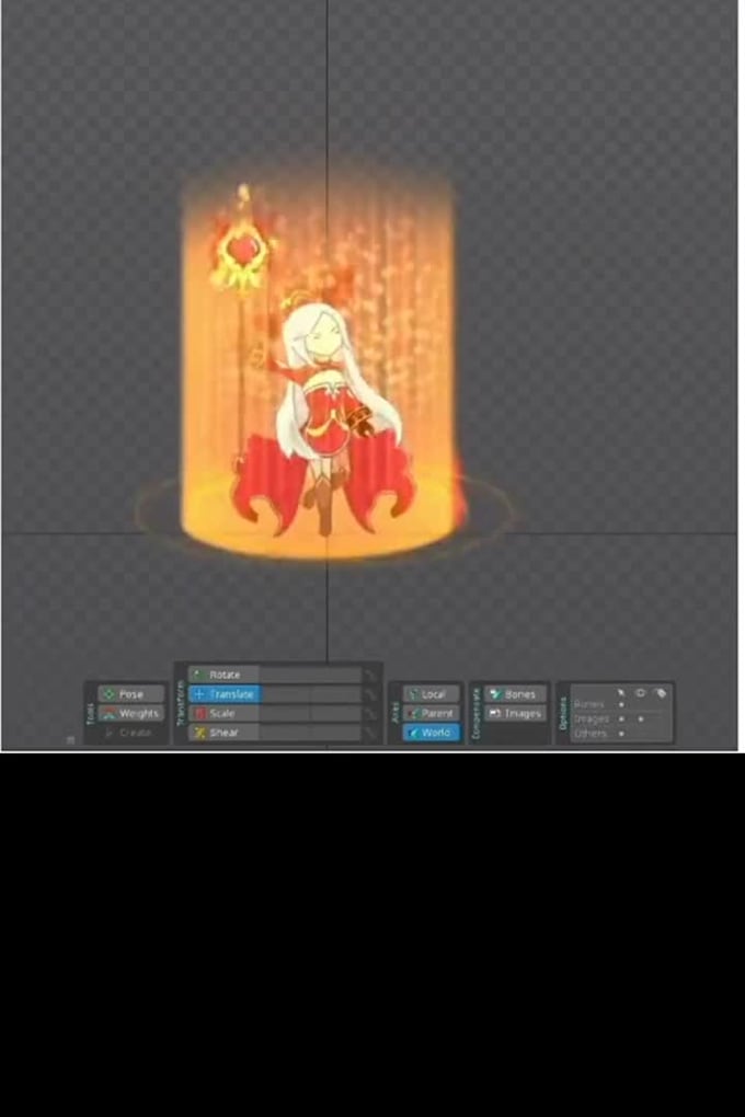 create 2d spine animations for game characters and items