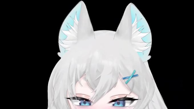 design a anime vtuber model, live2d vtuber character and vtuber anime background