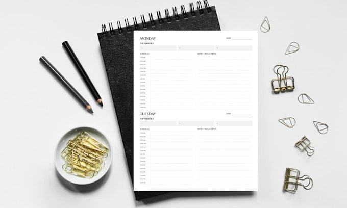 design printable planner inserts and journal pages in canva