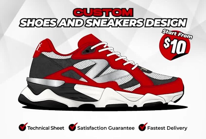 create a custom footwear and sneaker tech pack