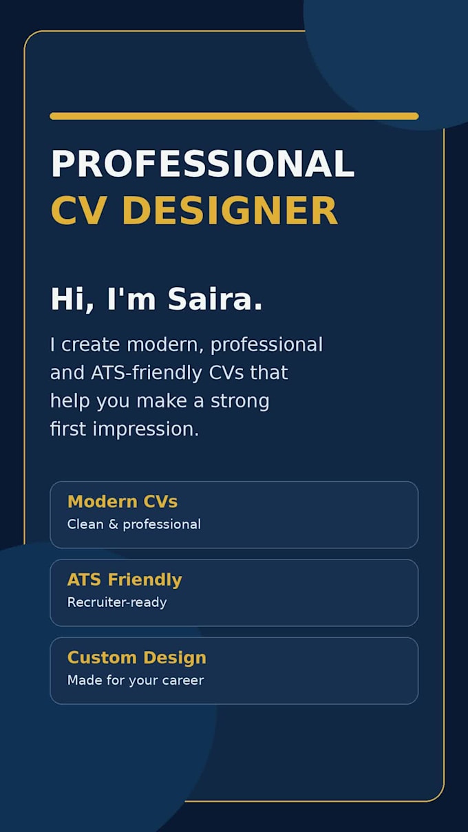 design professional CV and resume