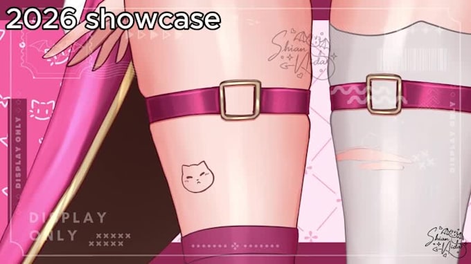 draw HQ live2d or vtuber model ready for rigging