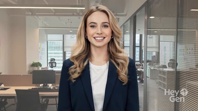 create elearning course video, ai video, ai presenter using synthesia heygen