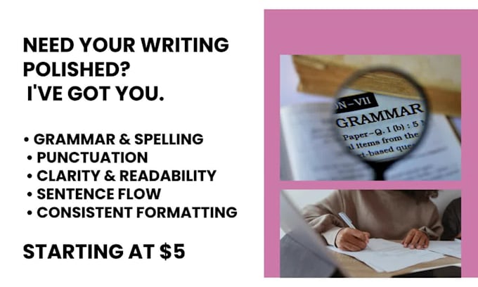 proofread and edit your english content