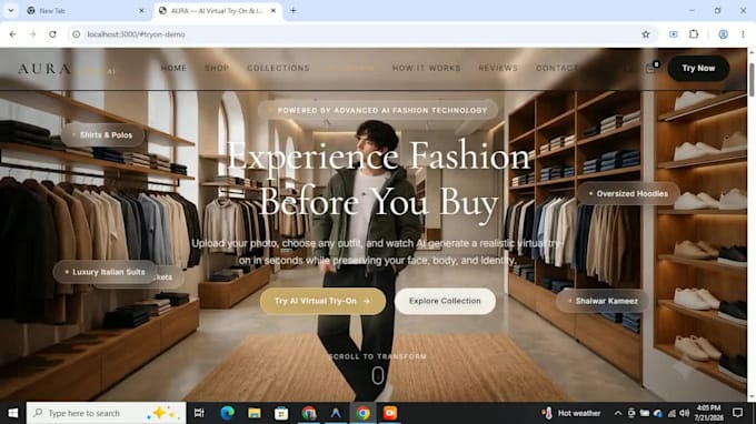 develop a custom clothing fashion ecommerce website