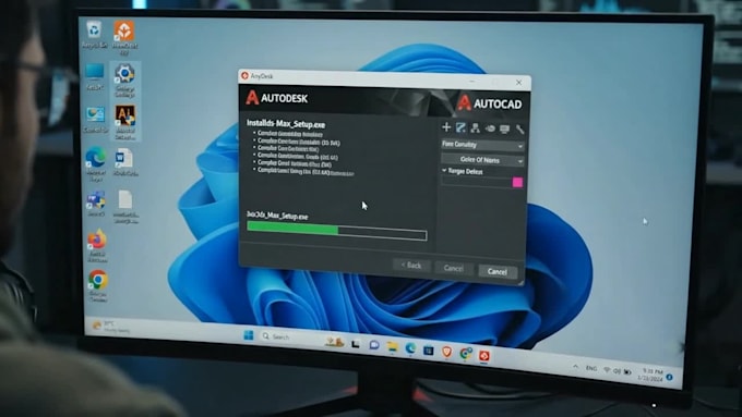 install autocad, clean residual setup errors and optimize workflow via anydesk