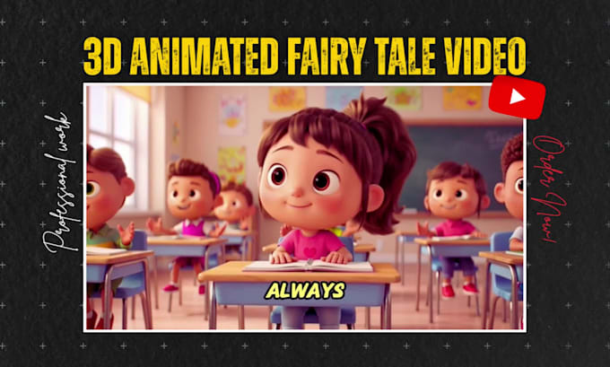 create kids 3d animated fairy tale video for your youtube channel