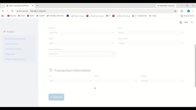 build a professional sales forecasting dashboard with python