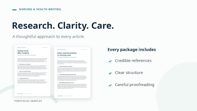 write expert healthcare content as a registered nurse