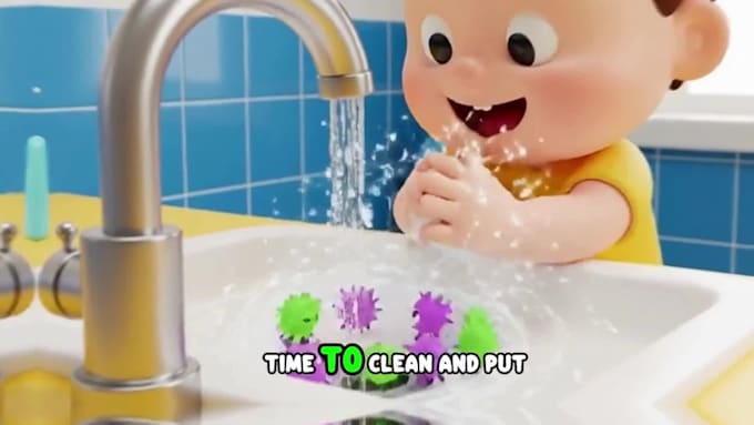 create kids video animation, kid learning video, nursery rhymes