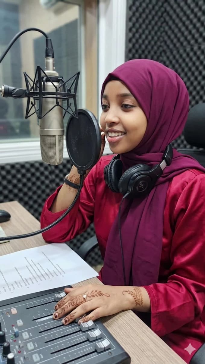 d a professionally somali female voice over
